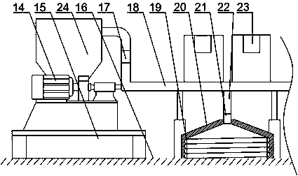 Flue gas guiding system for coke side small furnace head