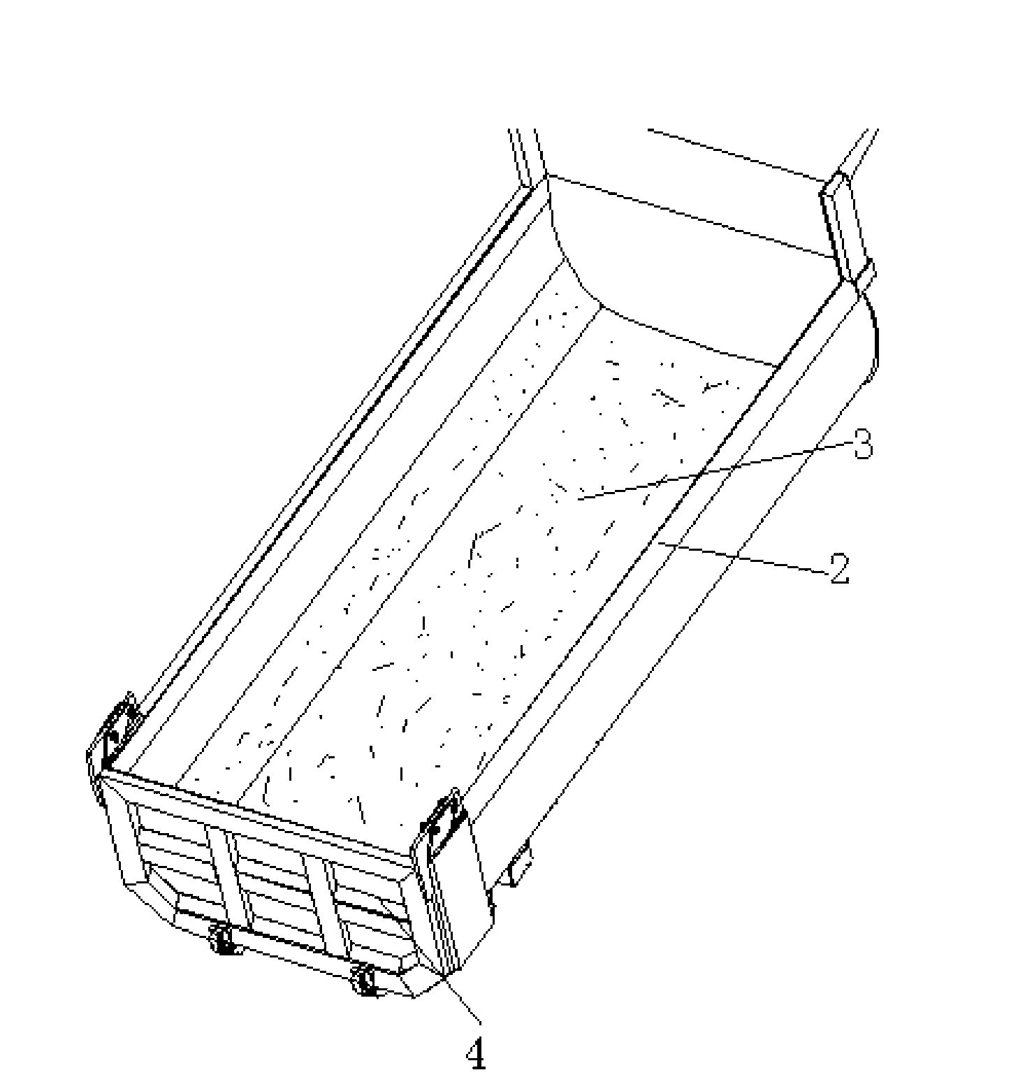 Residue soil dump vehicle with built-in horizontal-pushing environment-friendly top cover system