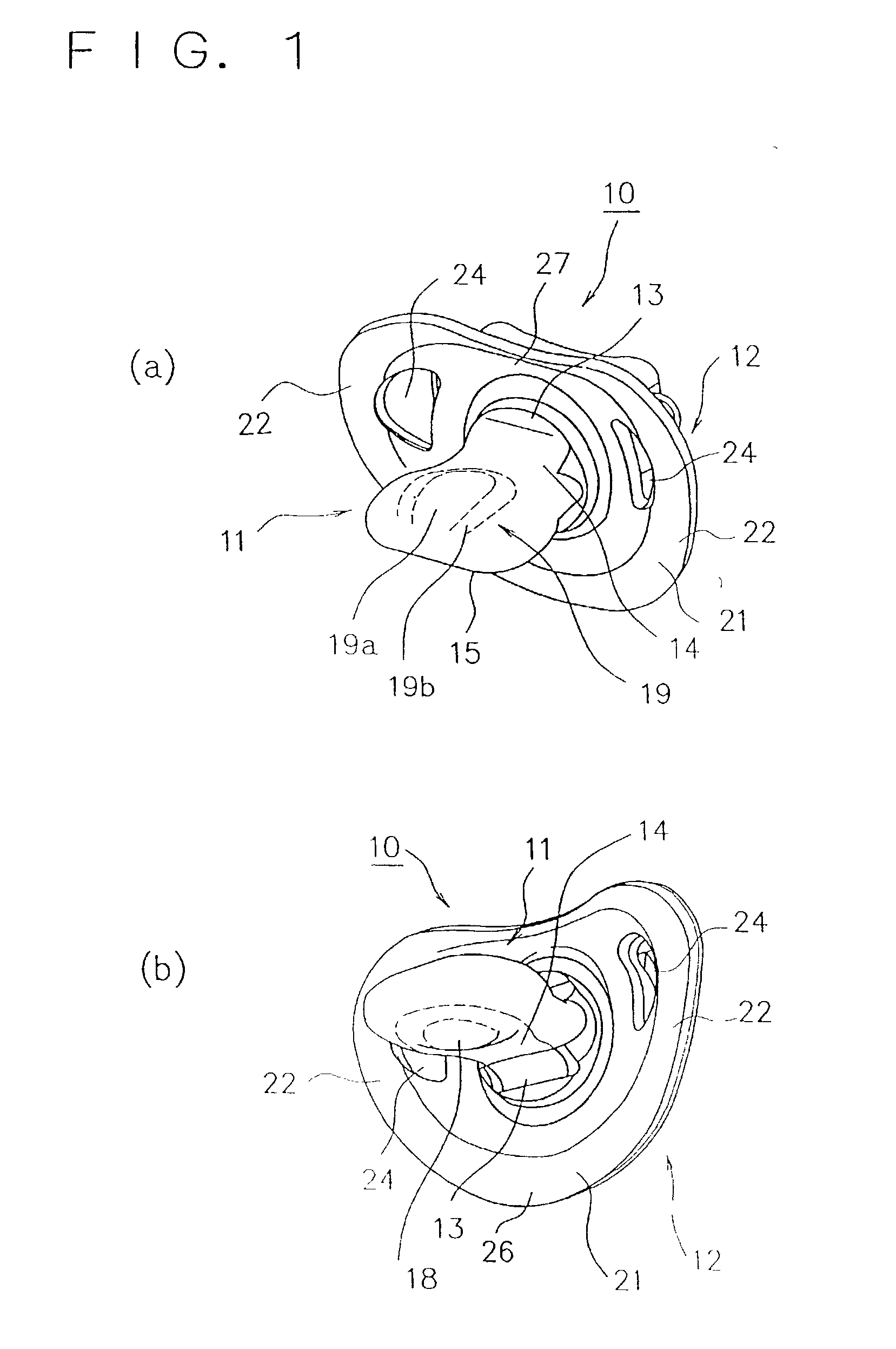 Teething ring and bearing plate