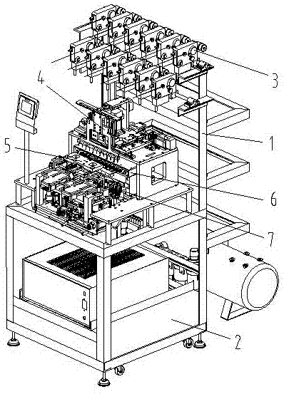 Electrical inductance winding machine convenient for plugging wire