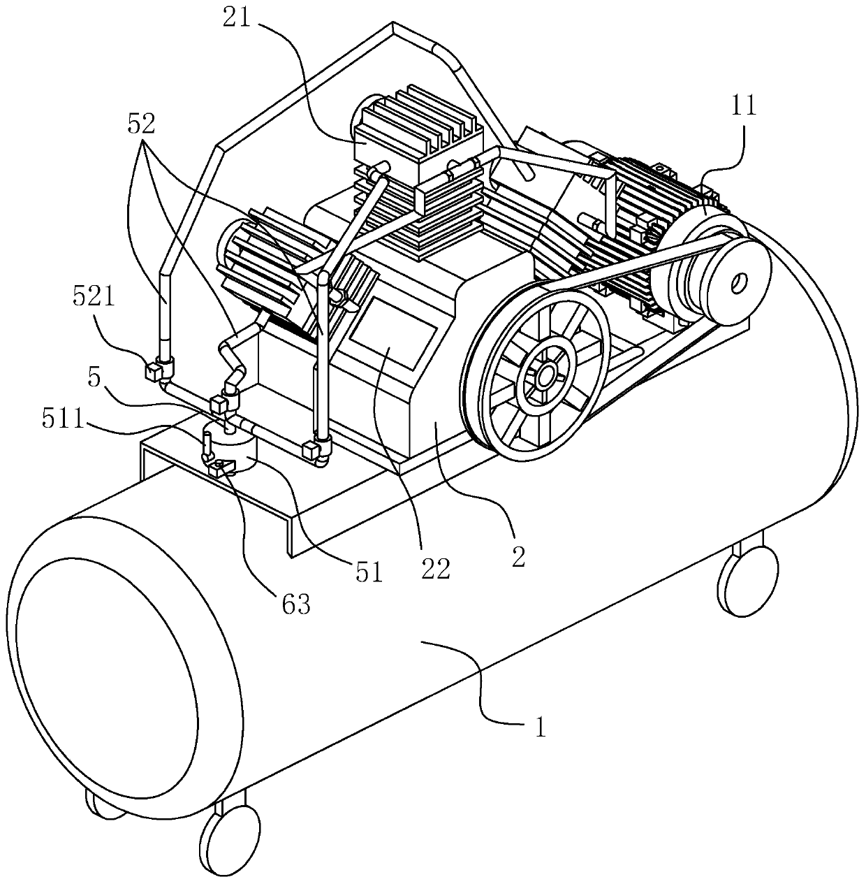 An oil-free air compressor