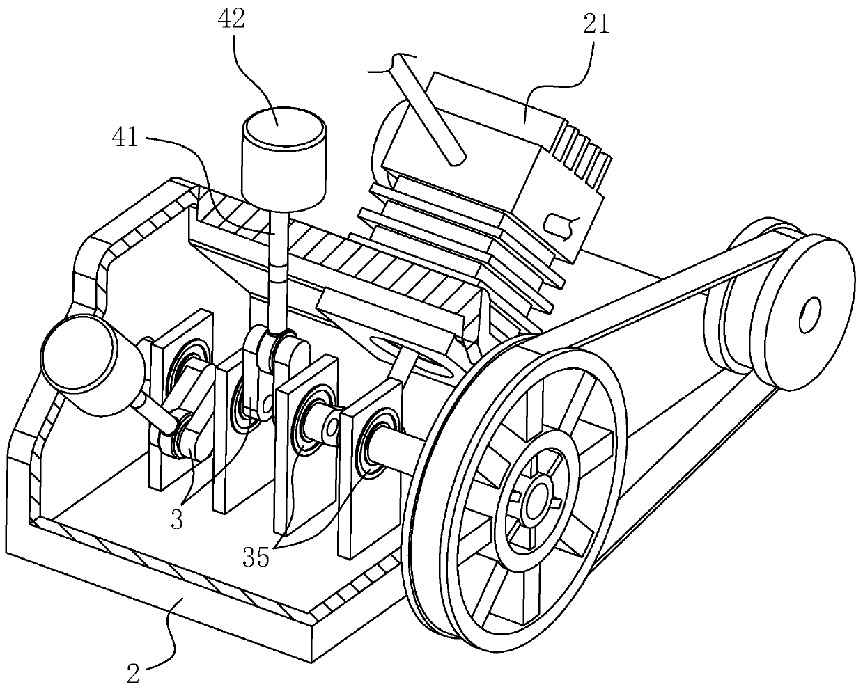 An oil-free air compressor