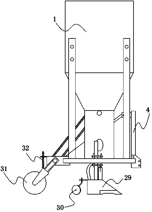 A cultivating and fertilizing machine