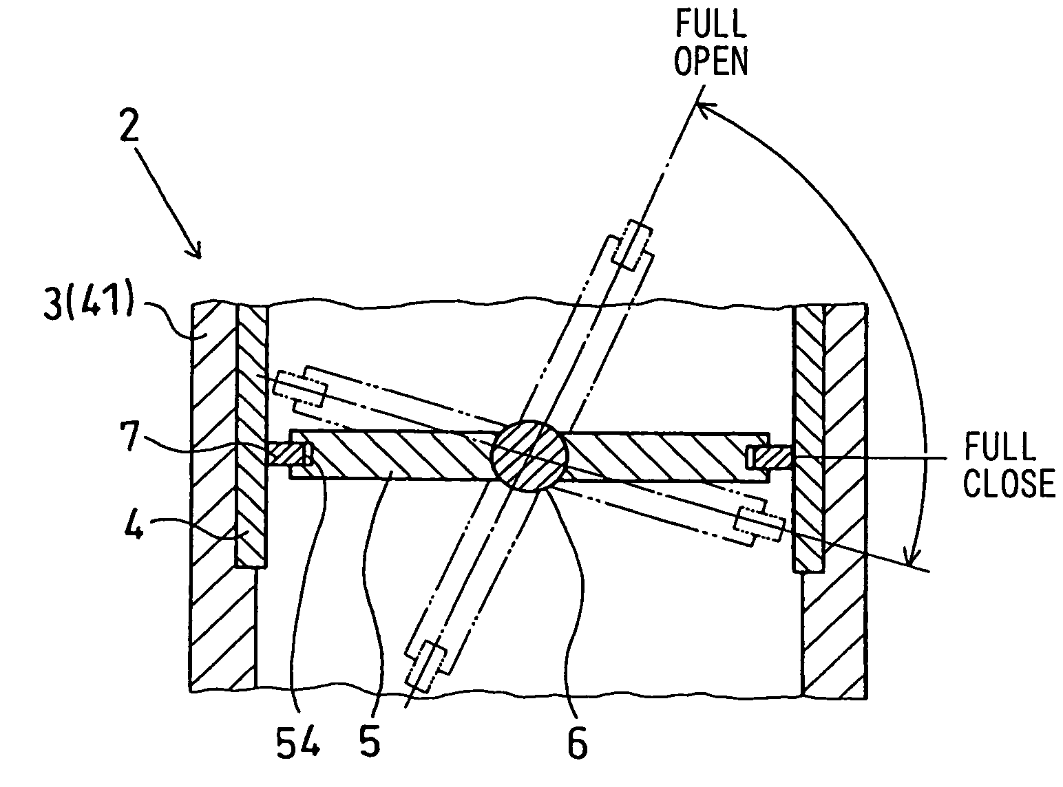 Emission gas recycling equipment having butterfly valve