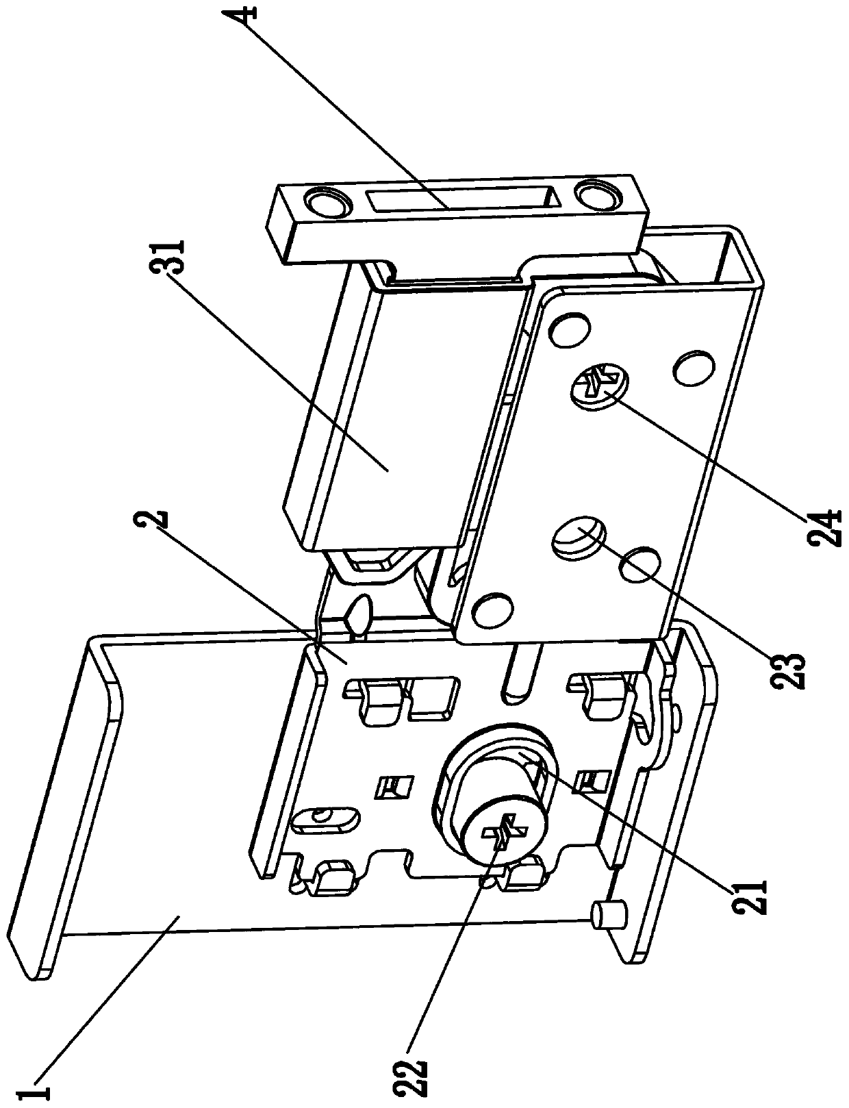 Connection structure between drawer side panels and panels