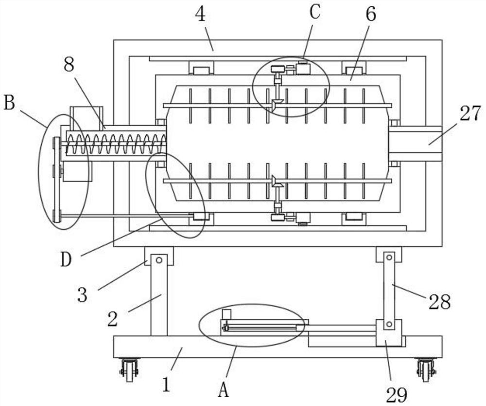 Low-noise material stirring device for new material research and development and using method thereof