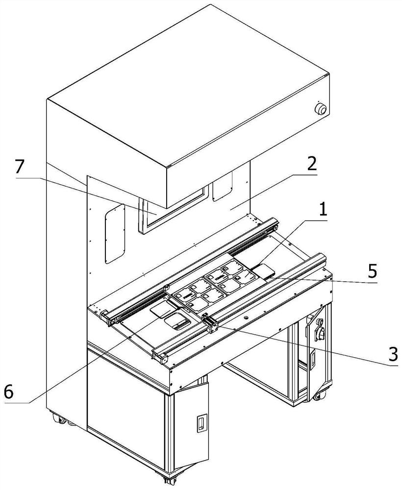 PCB plug-in feeding system for guiding installation through utilizing laser