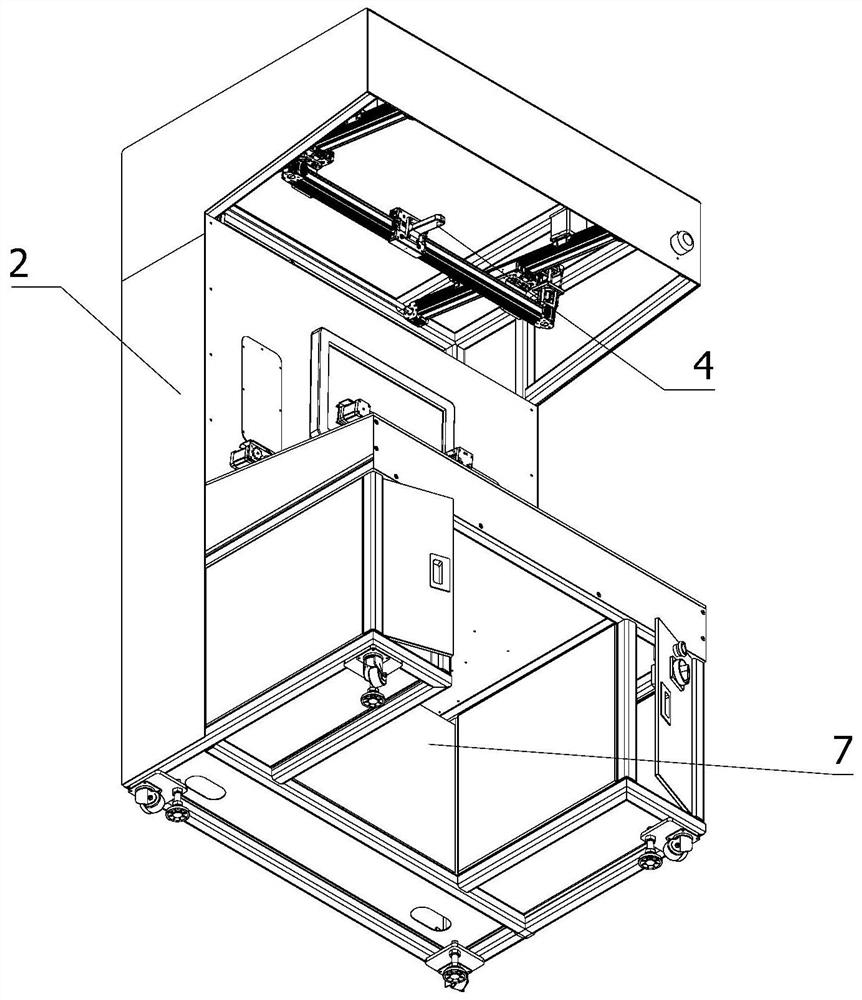 PCB plug-in feeding system for guiding installation through utilizing laser