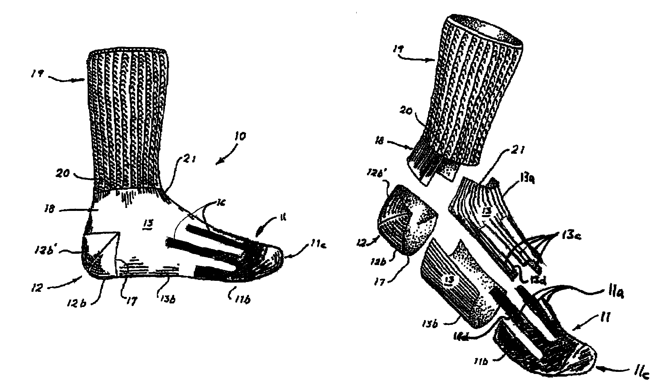 Channeled moisture management sock