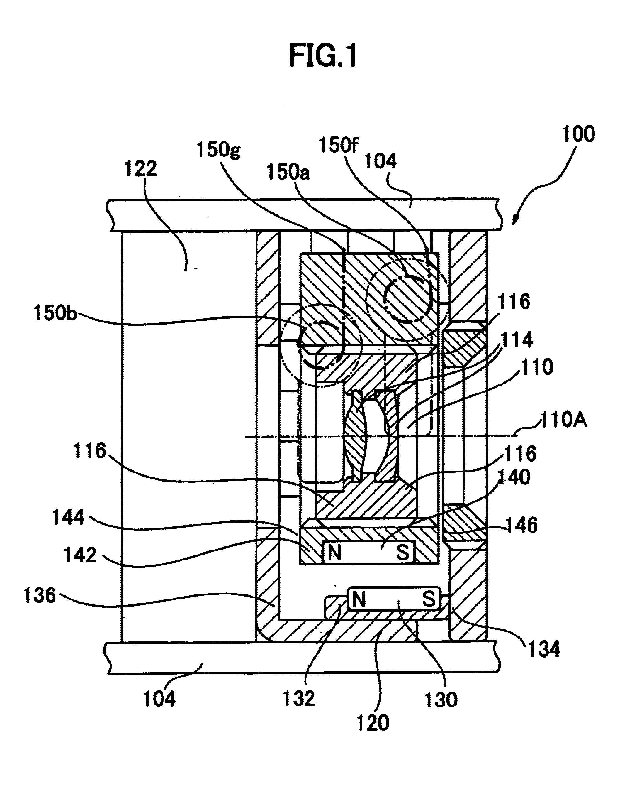 Apparatus for holding a stable condition at two positions and a lens apparatus