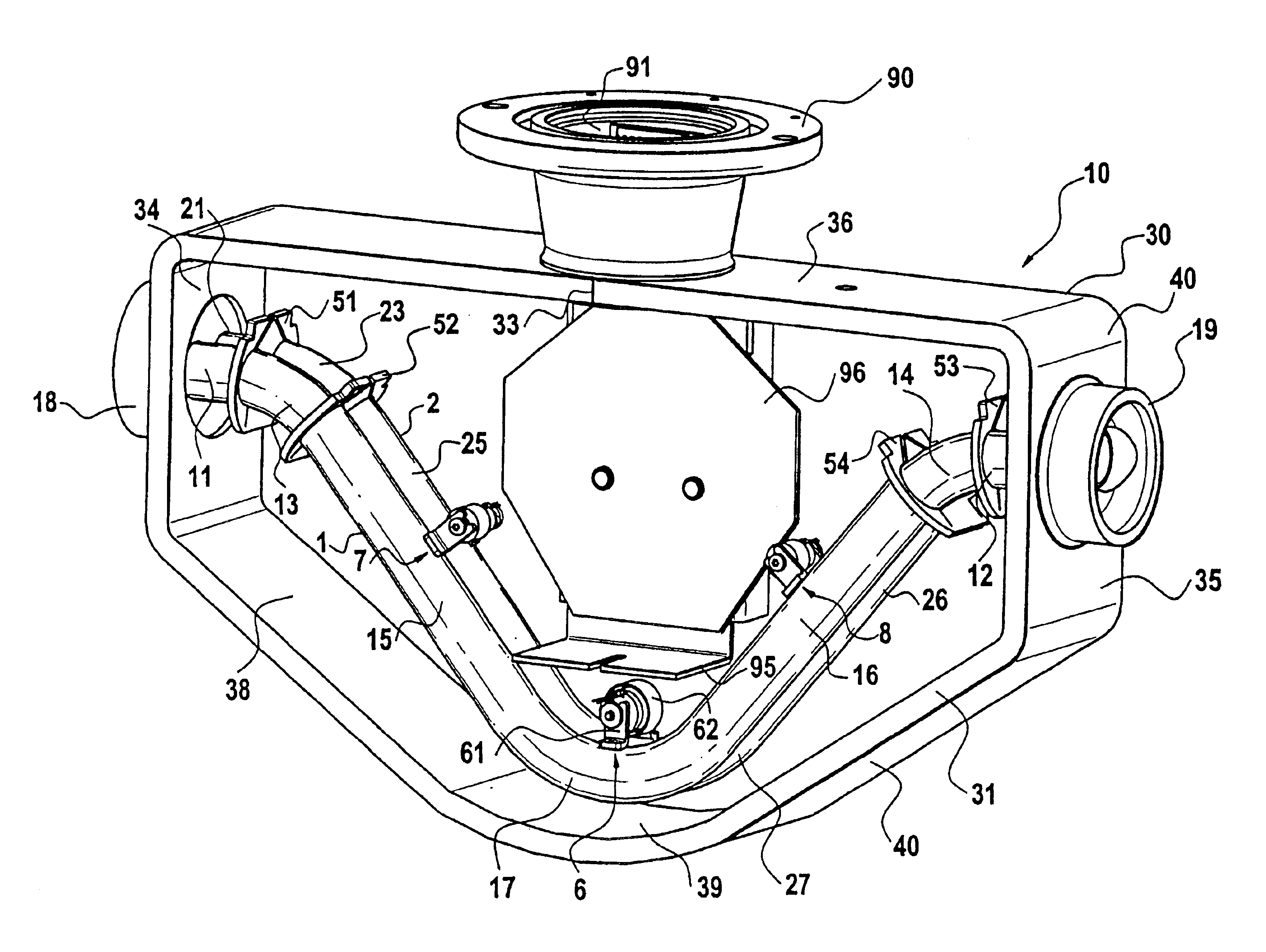 Coriolis mass flow rate/density/viscoy sensor with two bent measuring tubes