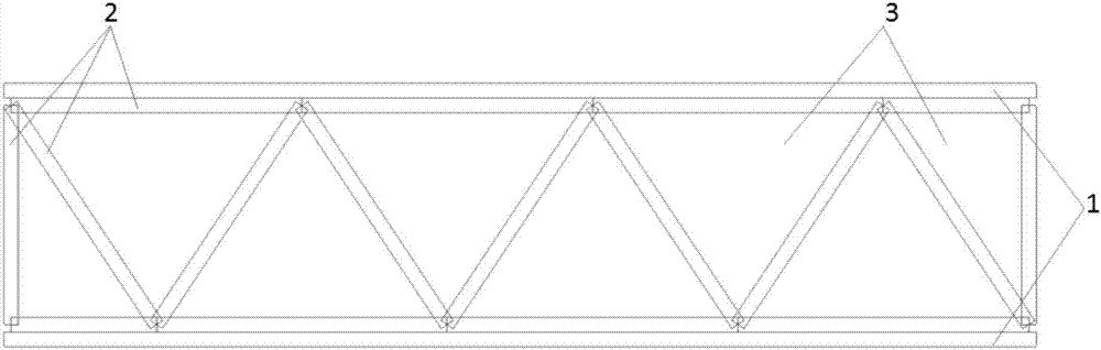 Composite material sandwich plate for floating body structure and floating body