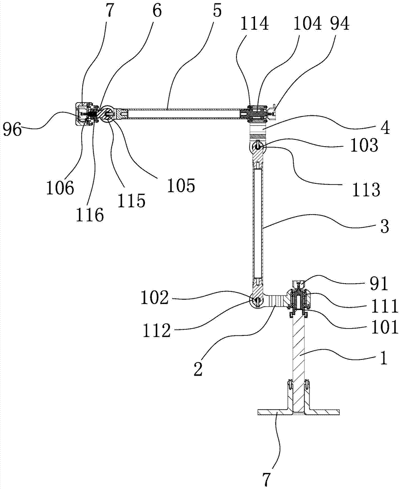 A six-link teaching device for a six-axis robot