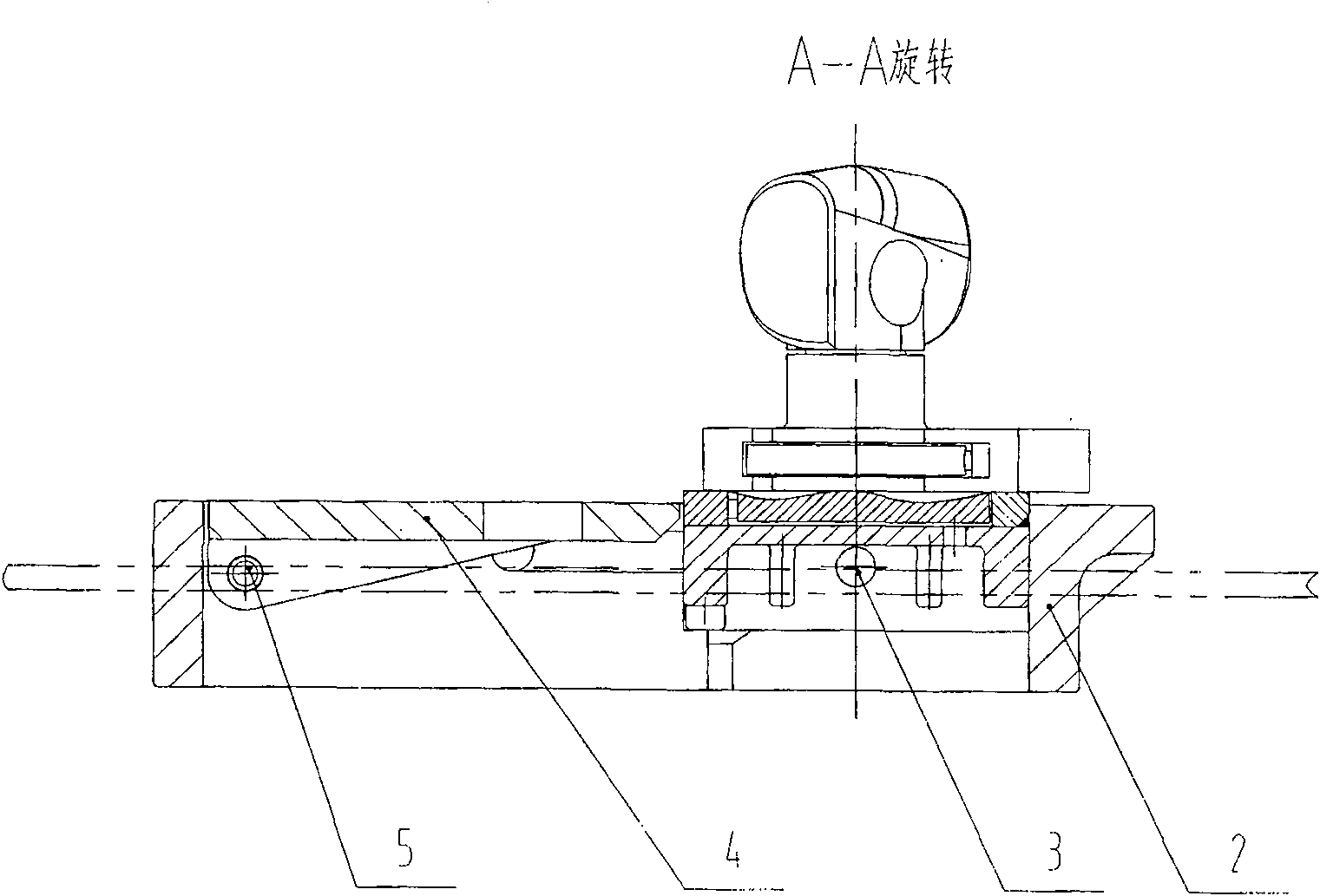 Locking device for railway container flat car loading