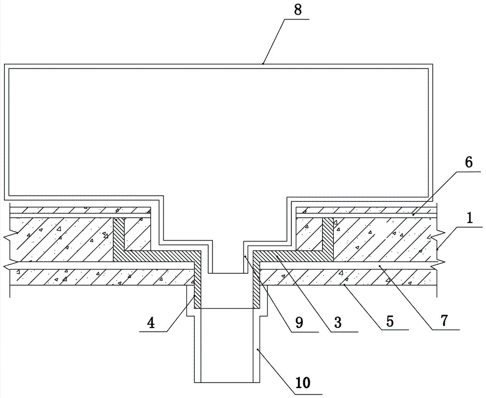 Anti-leakage floor slab and anti-leakage construction method