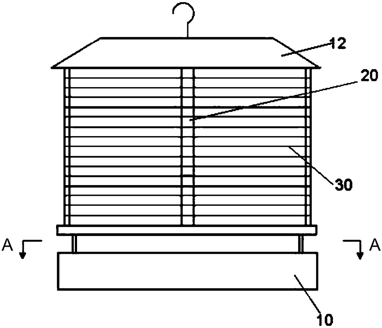 Disinfesting lamp of self-cleaning insect collecting disc