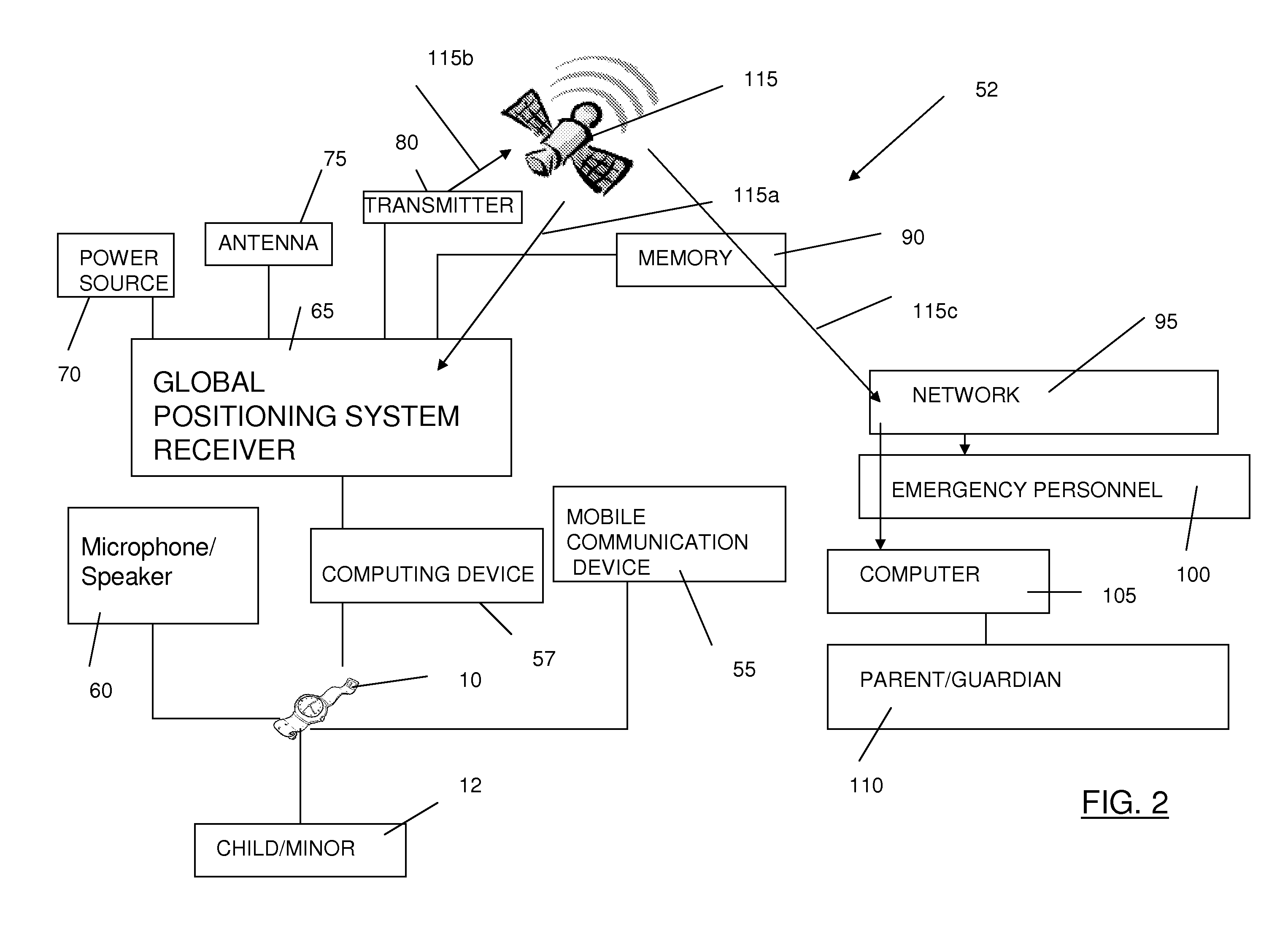 Personal locator device for a child having an integrated mobile communication device that qualifies to be carried in an educational setting