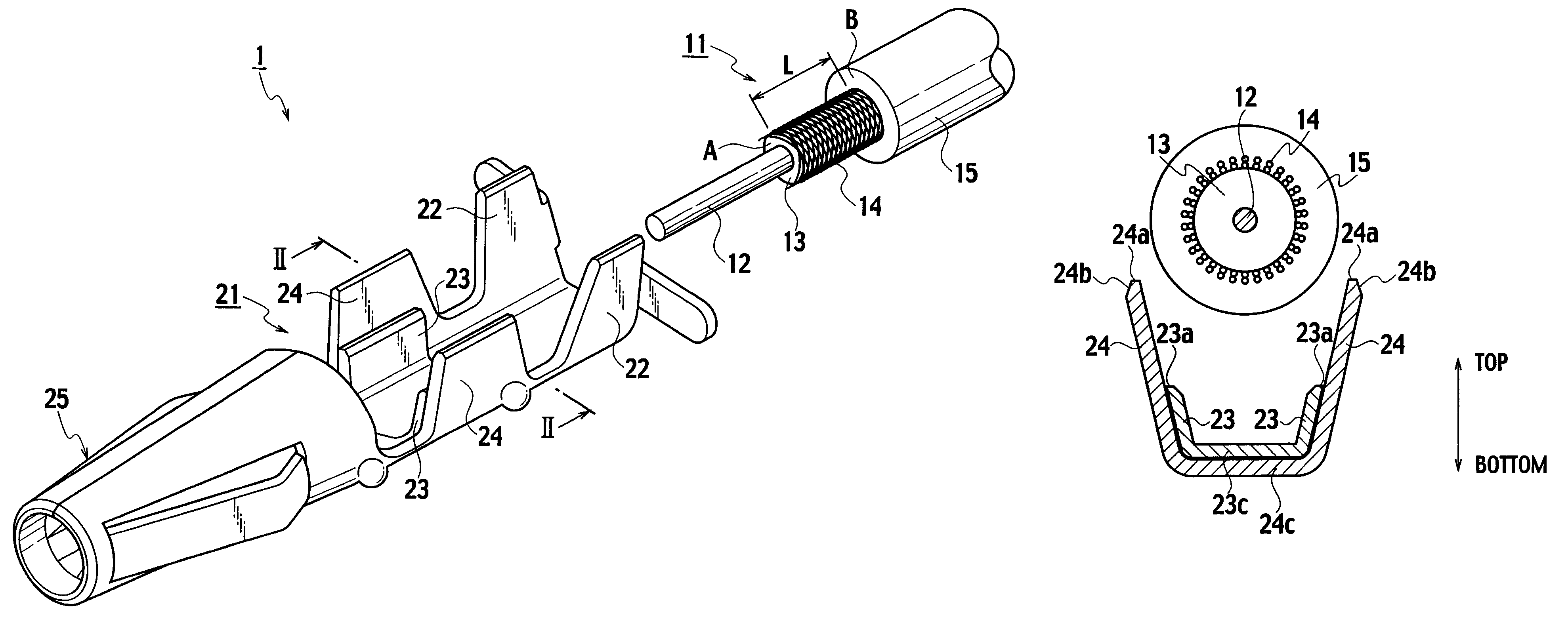 Coaxial cable connector and coaxial cable connection unit