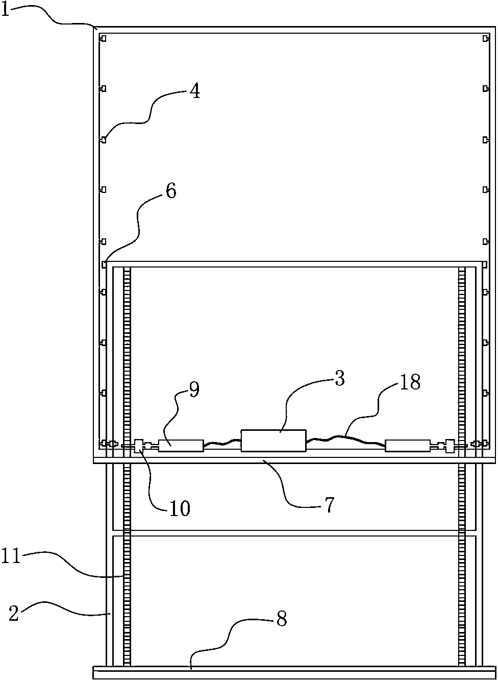 Doorless electric storage cabinet