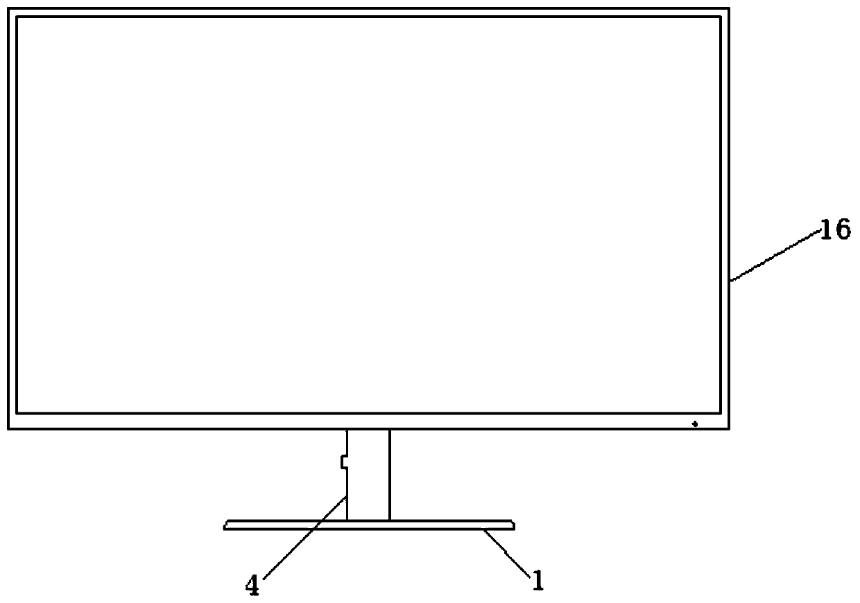 Detachable rotary display screen support