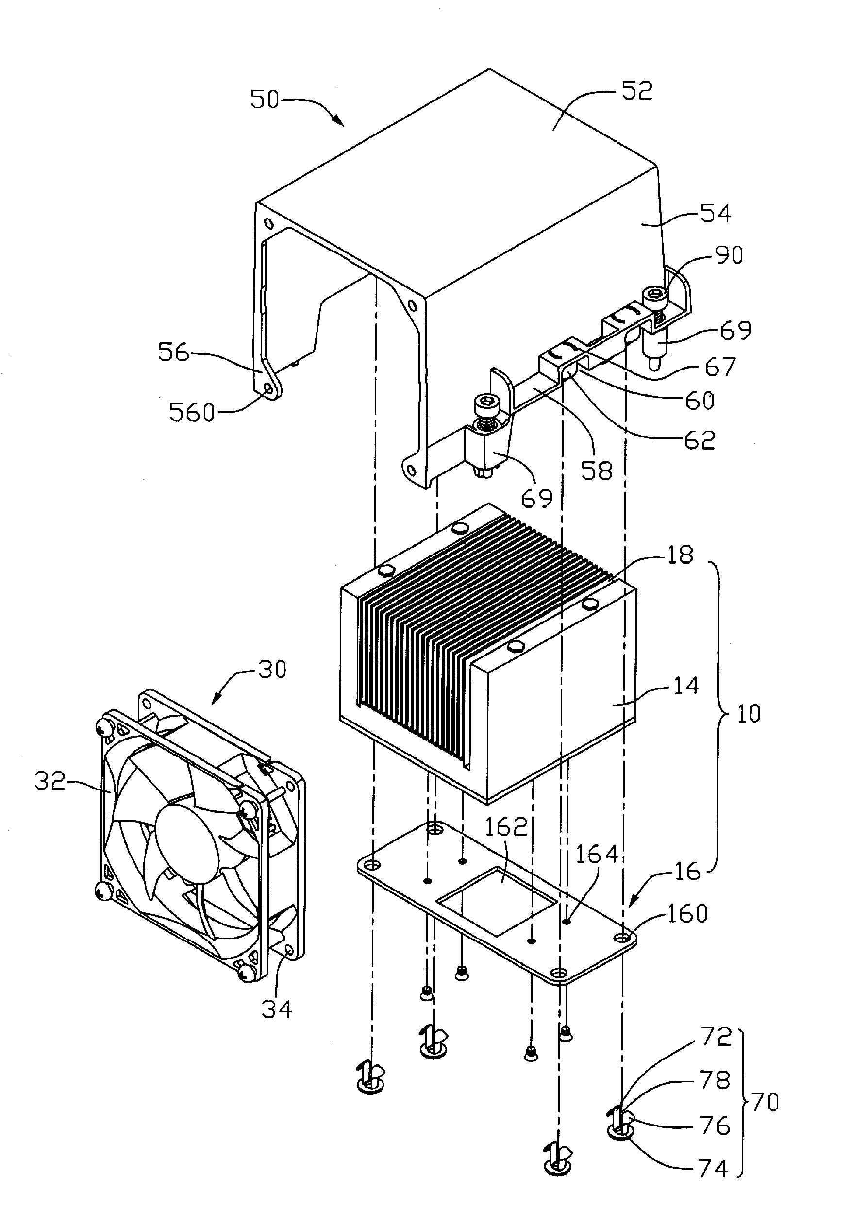 Cooling device incorporating boiling chamber