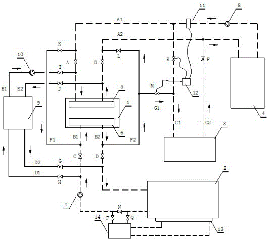 A method and device for retrofitting an air-conditioning system using all-weather solar heating