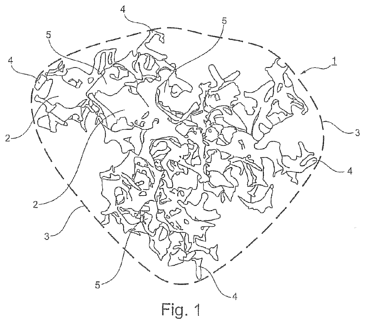 Particle suitable for the manufacture of an implantable soft tissue engineering material