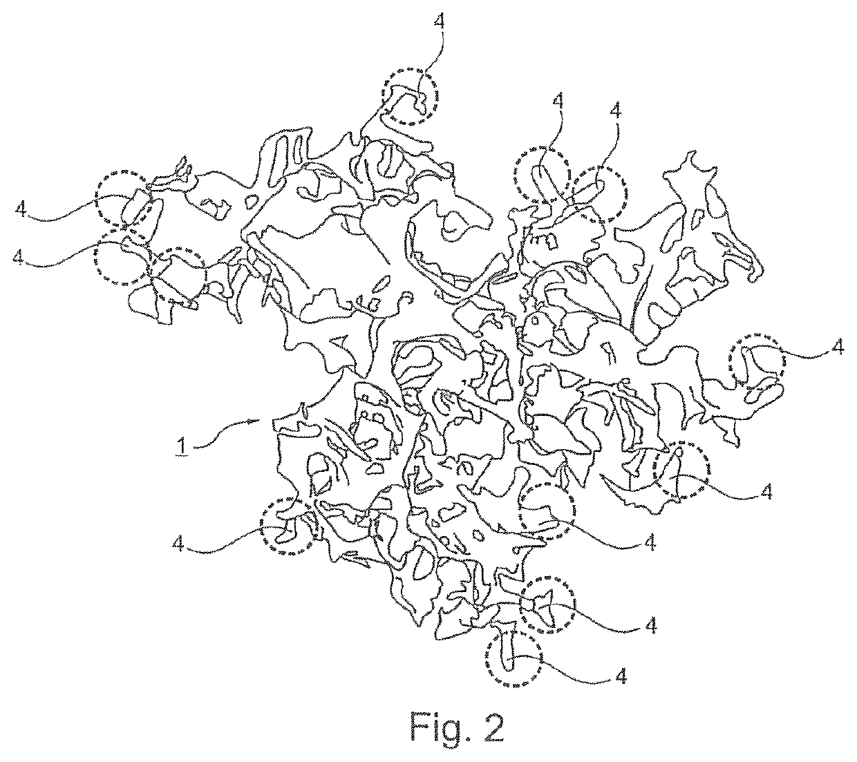 Particle suitable for the manufacture of an implantable soft tissue engineering material