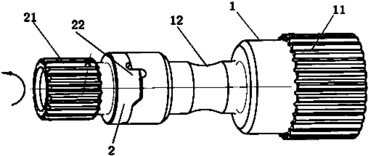 Starter embedded output shaft assembly