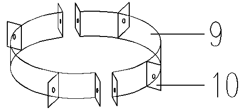 Inter-pillar reinforcing structure and method for preventing historic building from continuously collapsing