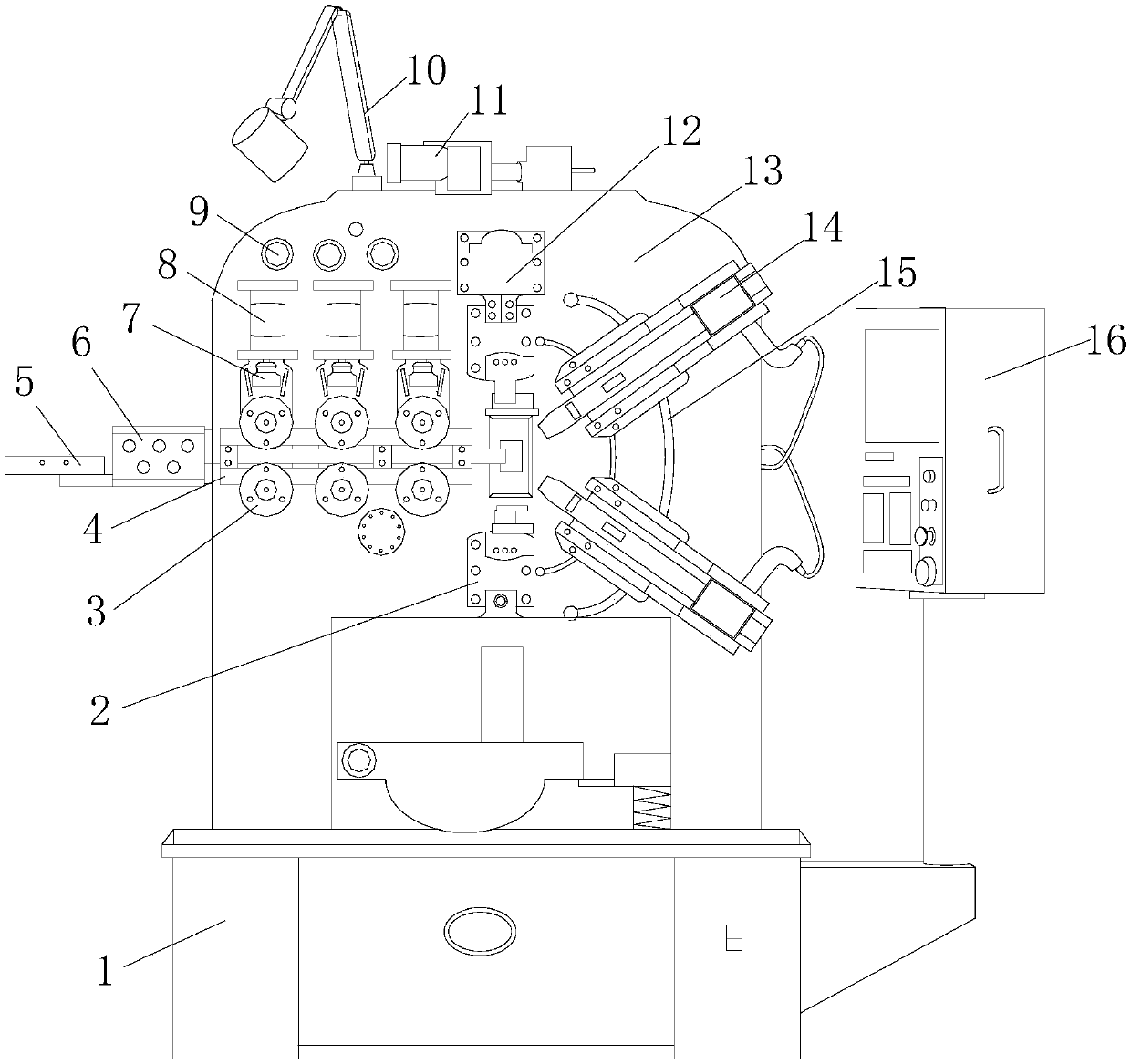 Coil spring forming device for pocket spring