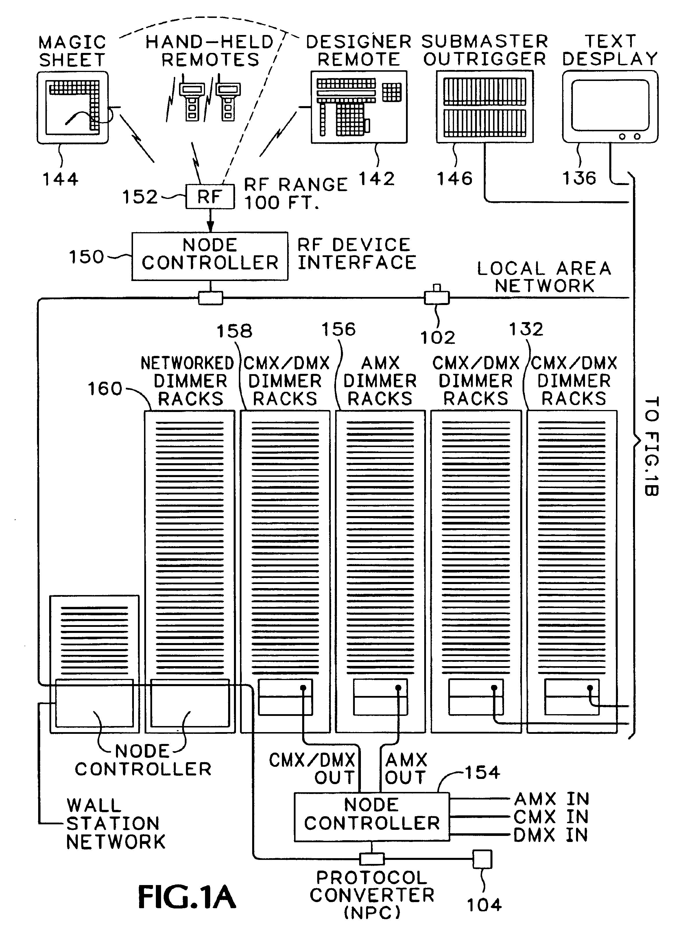 Theatrical lighting control network