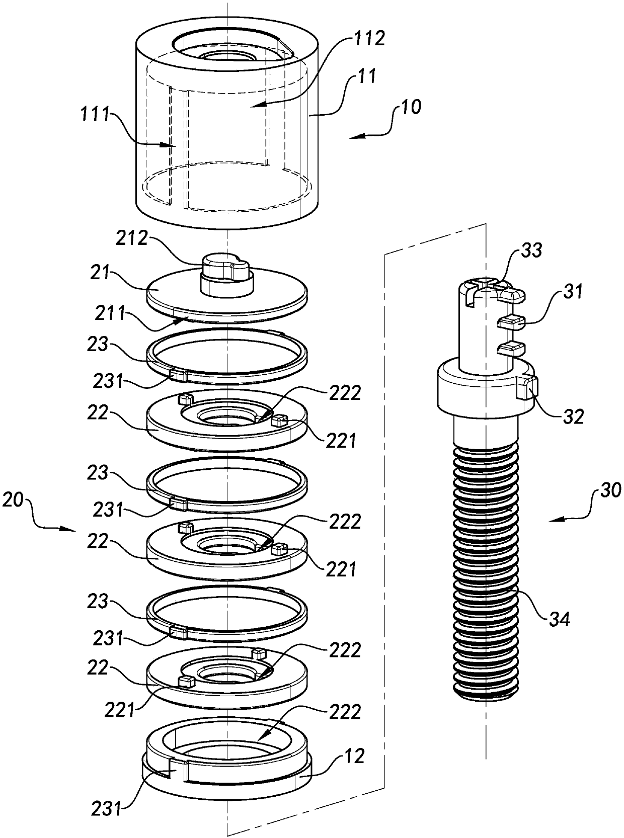 Screw connection with locking mechanism