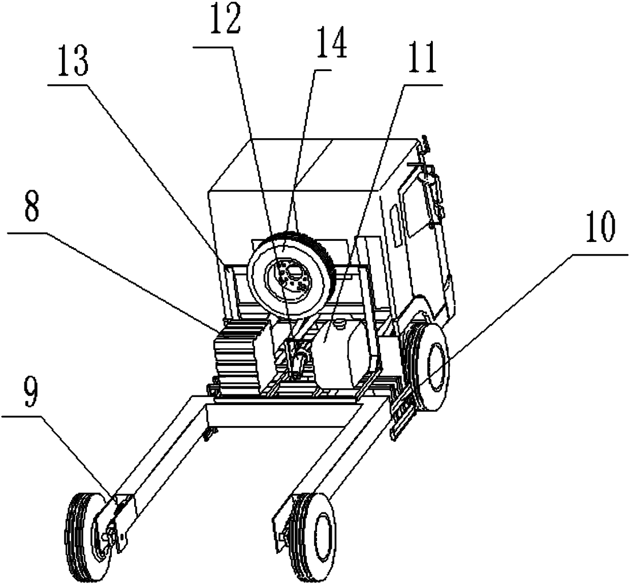 Carriage type transport vehicle with movable and replaceable carriage