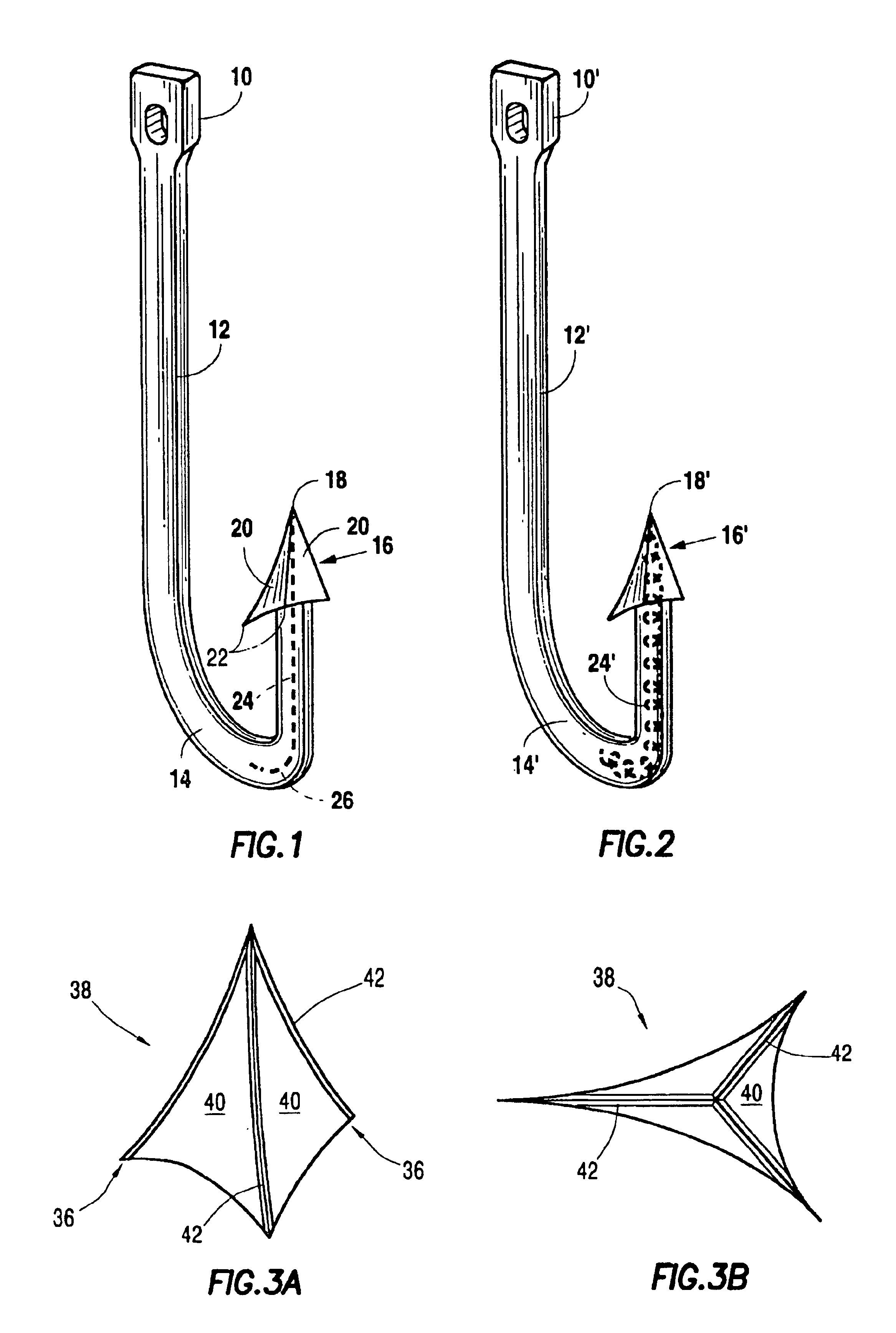 Composite fish hook having improved strength and penetration capability