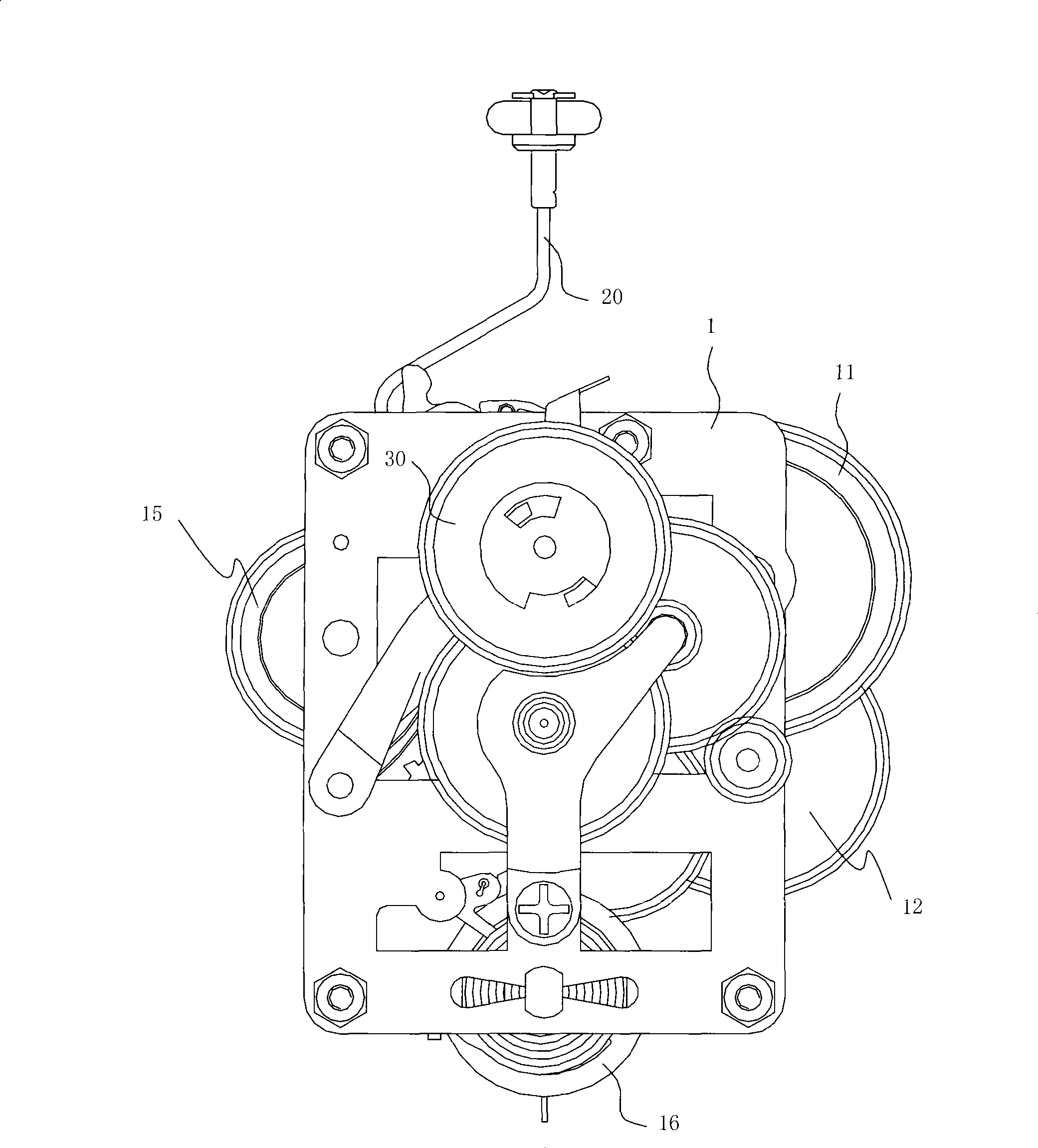 Movement apparatus of mechanical clock with three-segment gradually alarming function