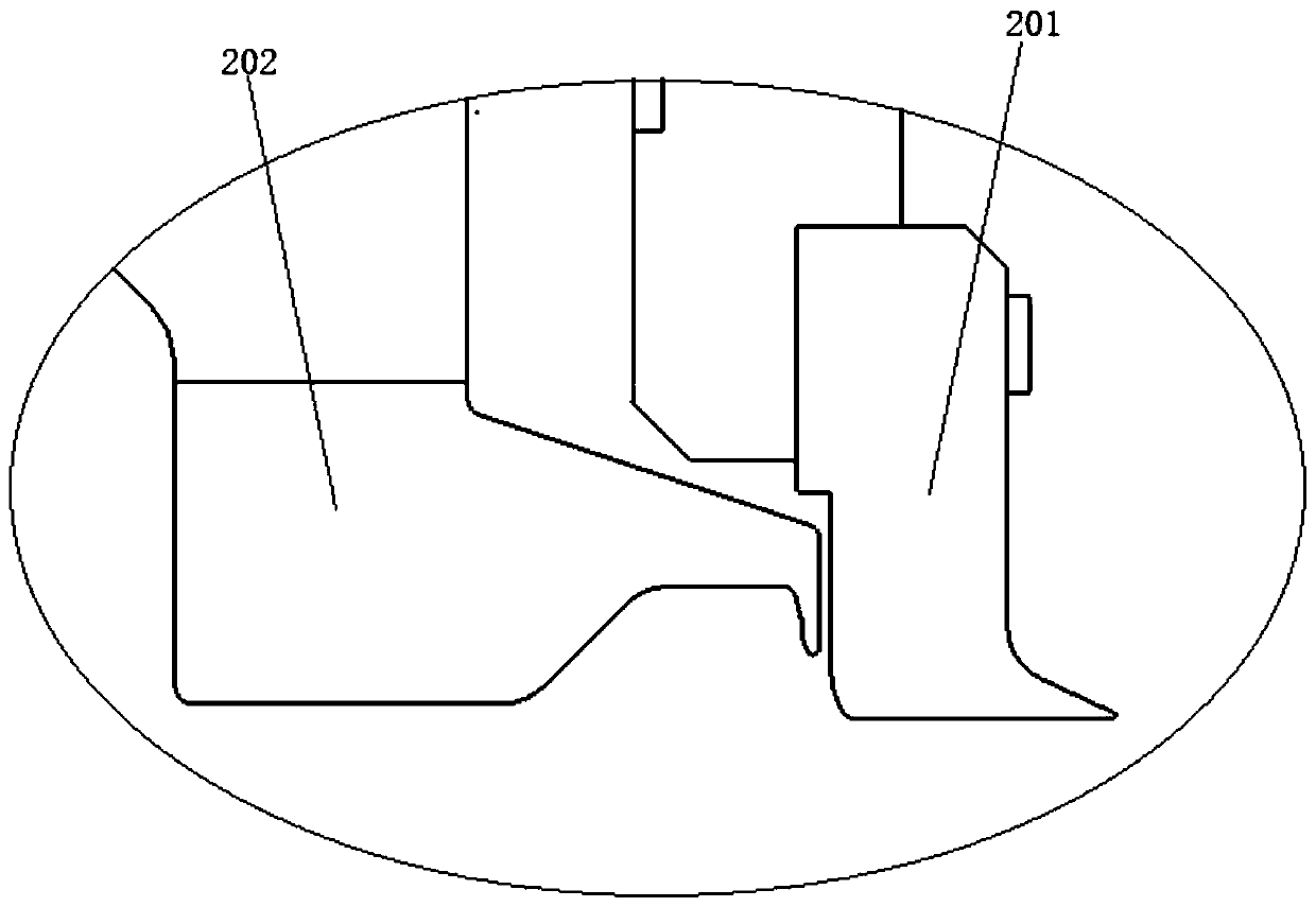 Upward-90-degree bending double-bending die strip and bending machine