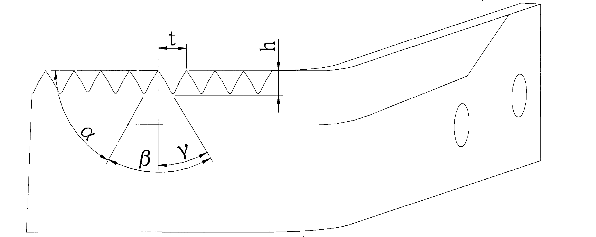 Bionic drag reduction stubbling knife and design method thereof