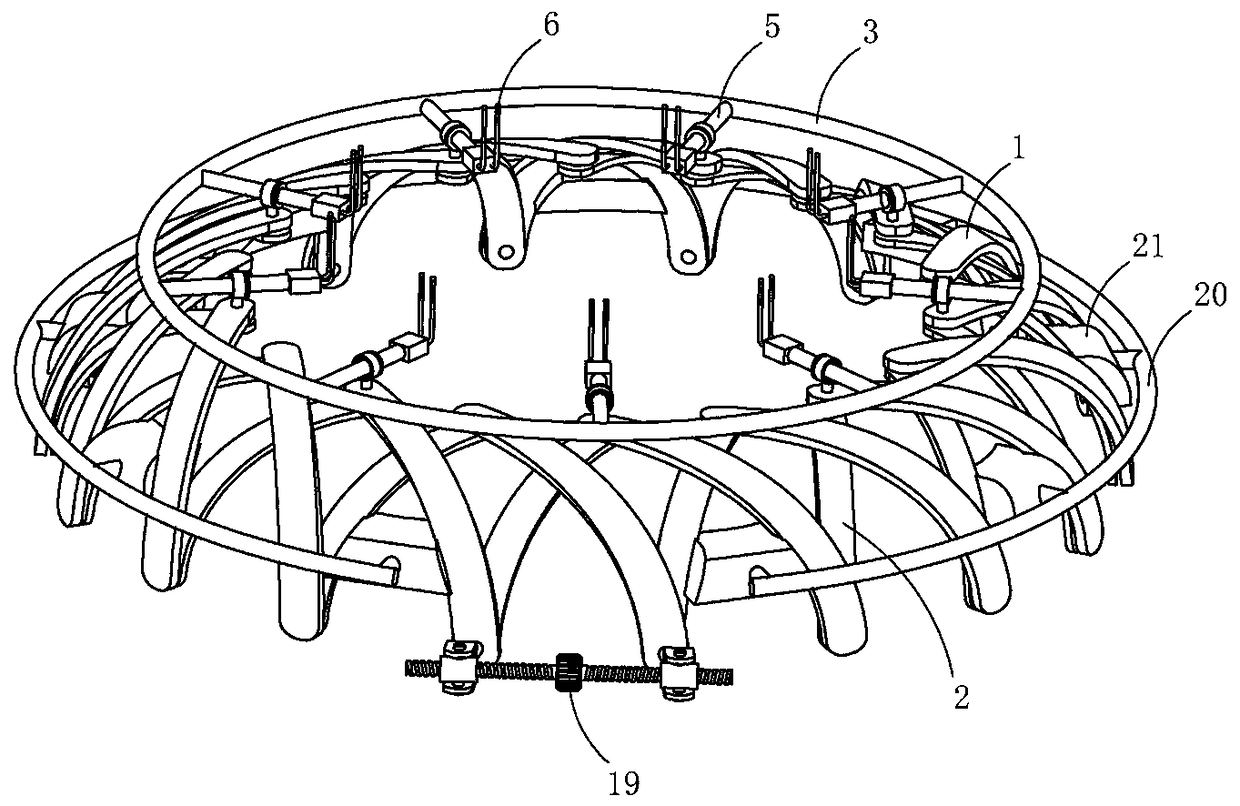 Livestock wound circumference synchronous expanding device