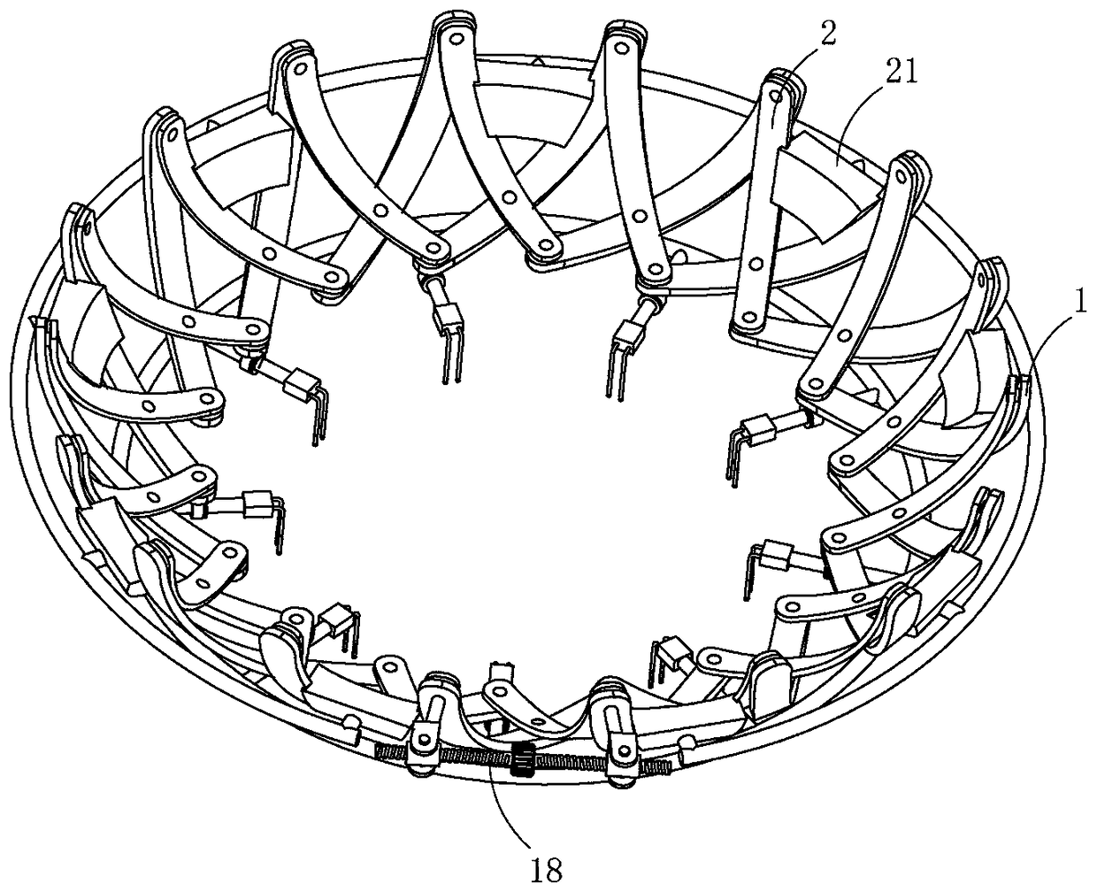 Livestock wound circumference synchronous expanding device