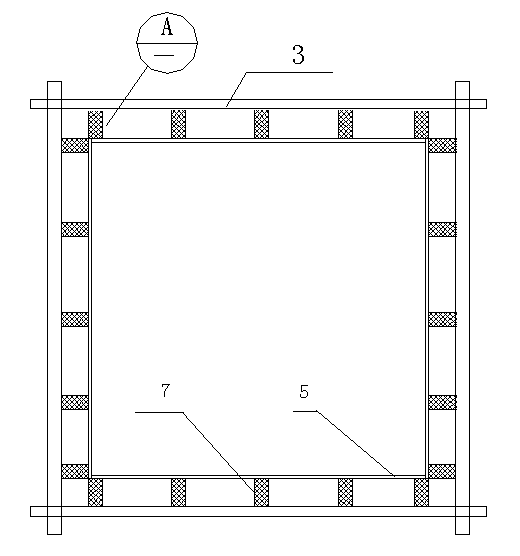 Reinforcing method for U-bar hoop formworks of large-section frame column