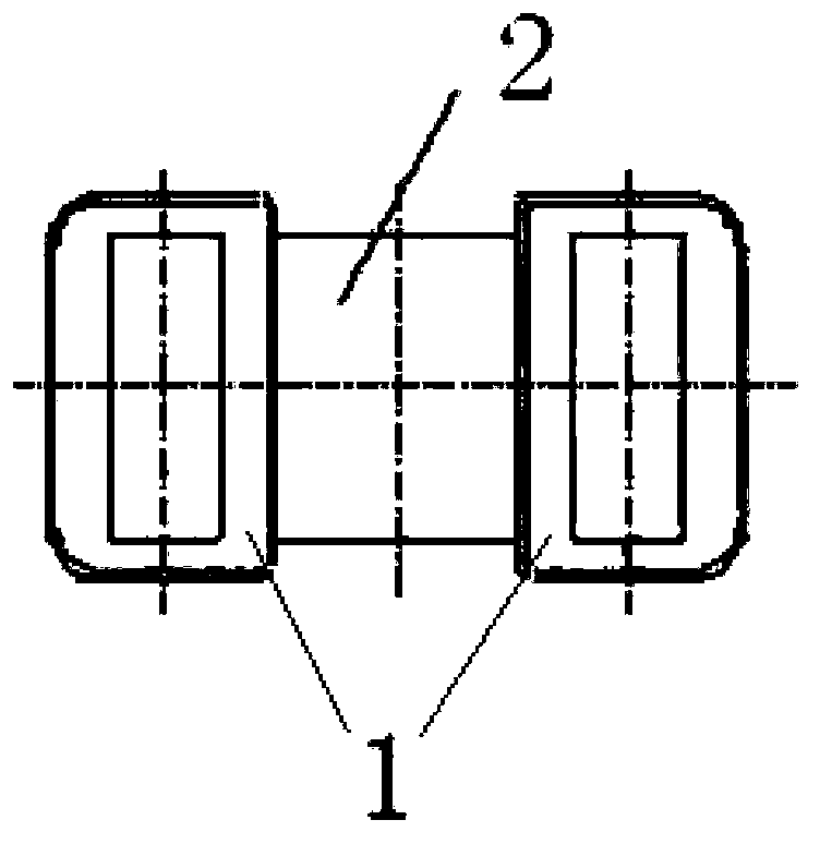 Double-rectangular column type pier of high speed railway