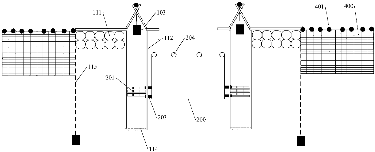 Embedded type net-cage culture system