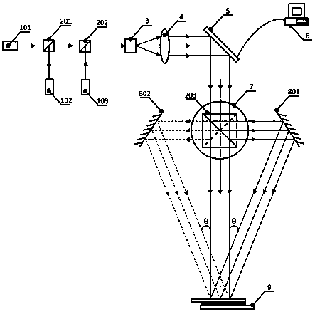 A kind of preparation method of color holographic polymer dispersed liquid crystal grating