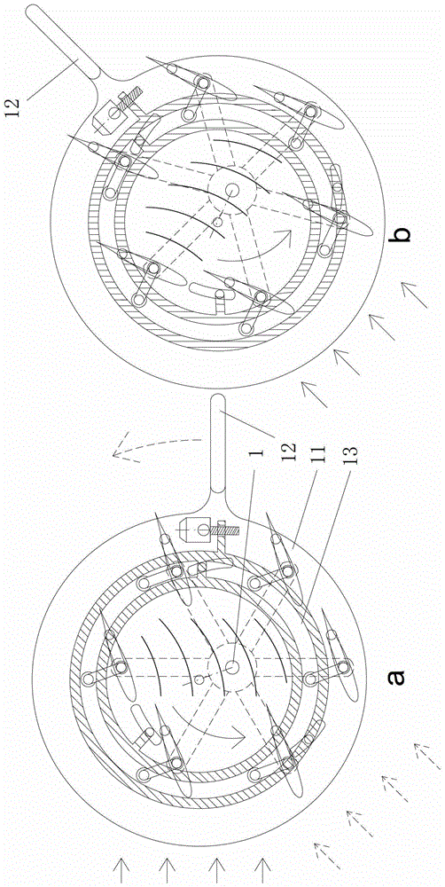 Sustainably maintain the effective angle of attack blade vertical axis wind turbine