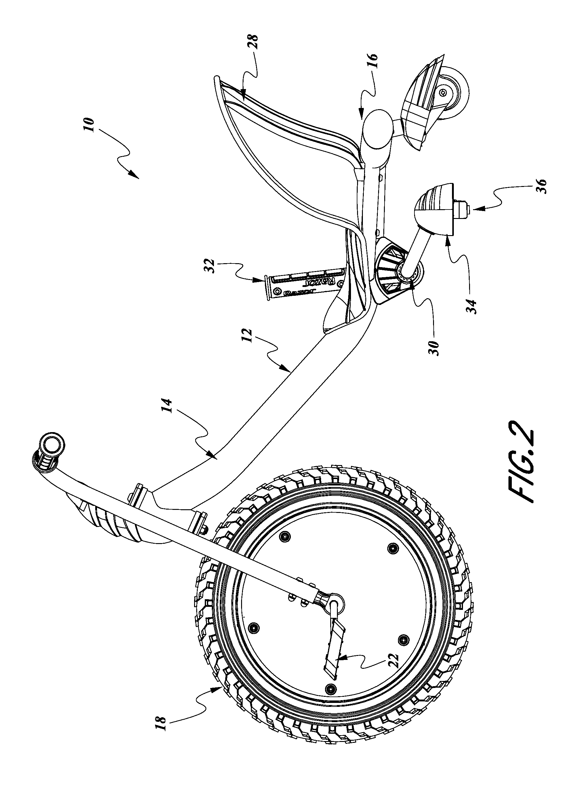 Sparking device for a personal mobility vehicle