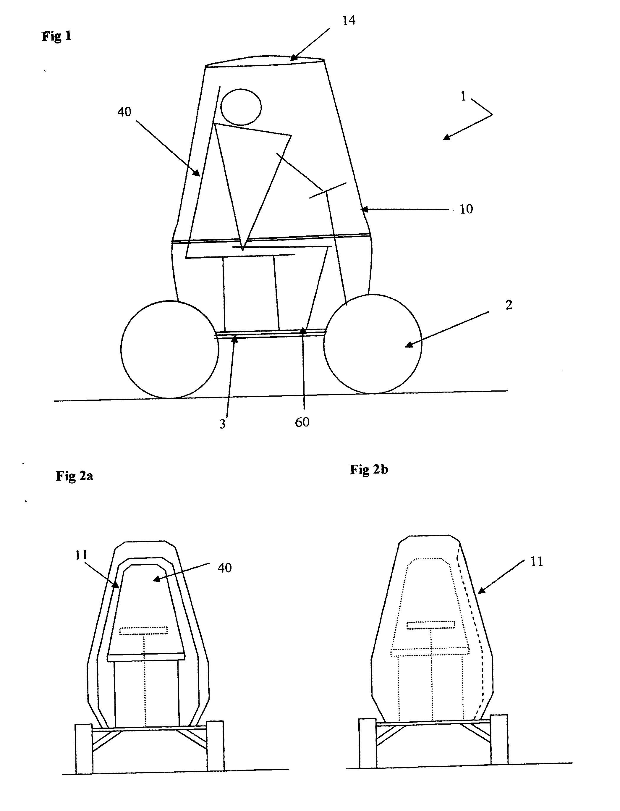 Cockpit of Vehicle with Adaptable Opening