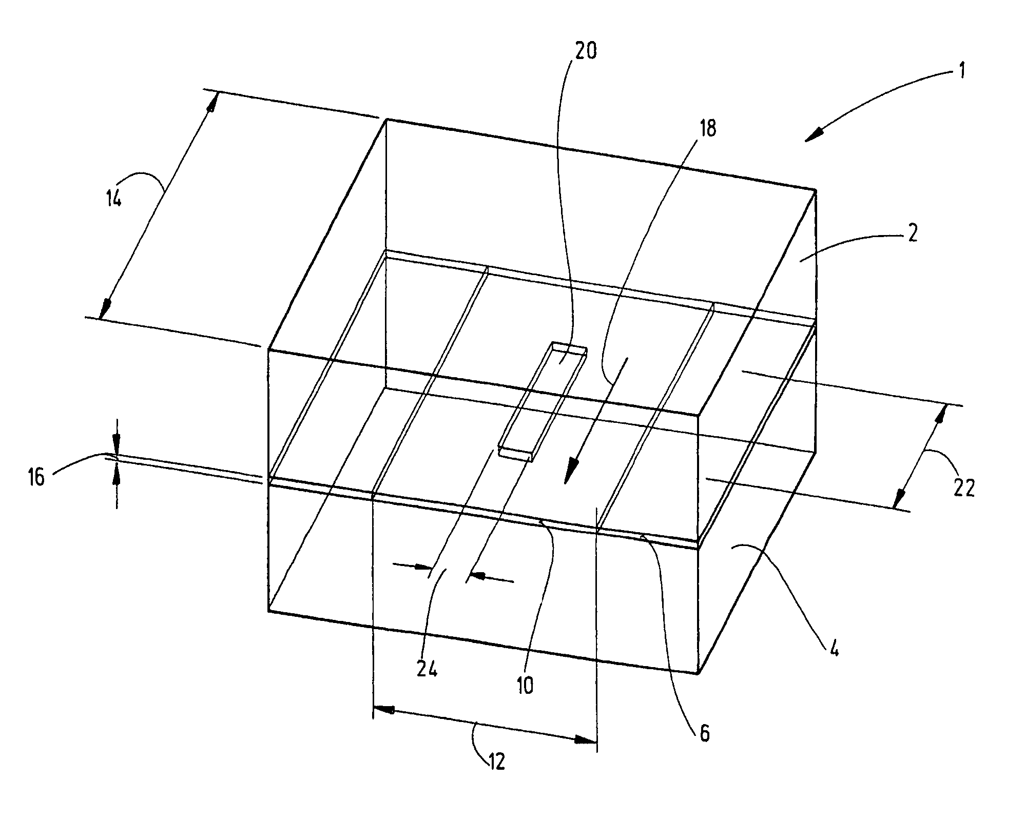 Measuring cell for the infrared analysis of fluids, measuring system having such a measuring cell, and method for producing such a measuring cell