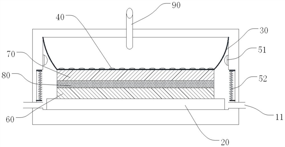 Vacuum bonding curing device and curing method for panel components