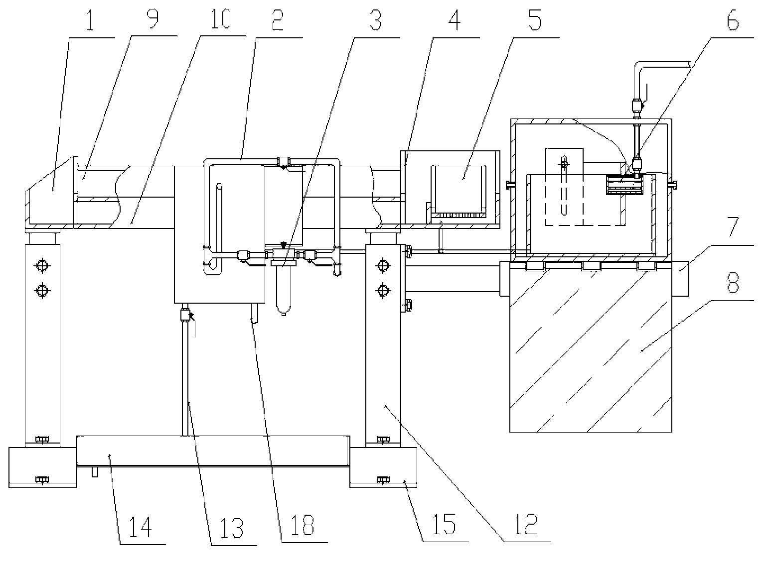 Immersion type grooved circulating water cooling plant for wire rods